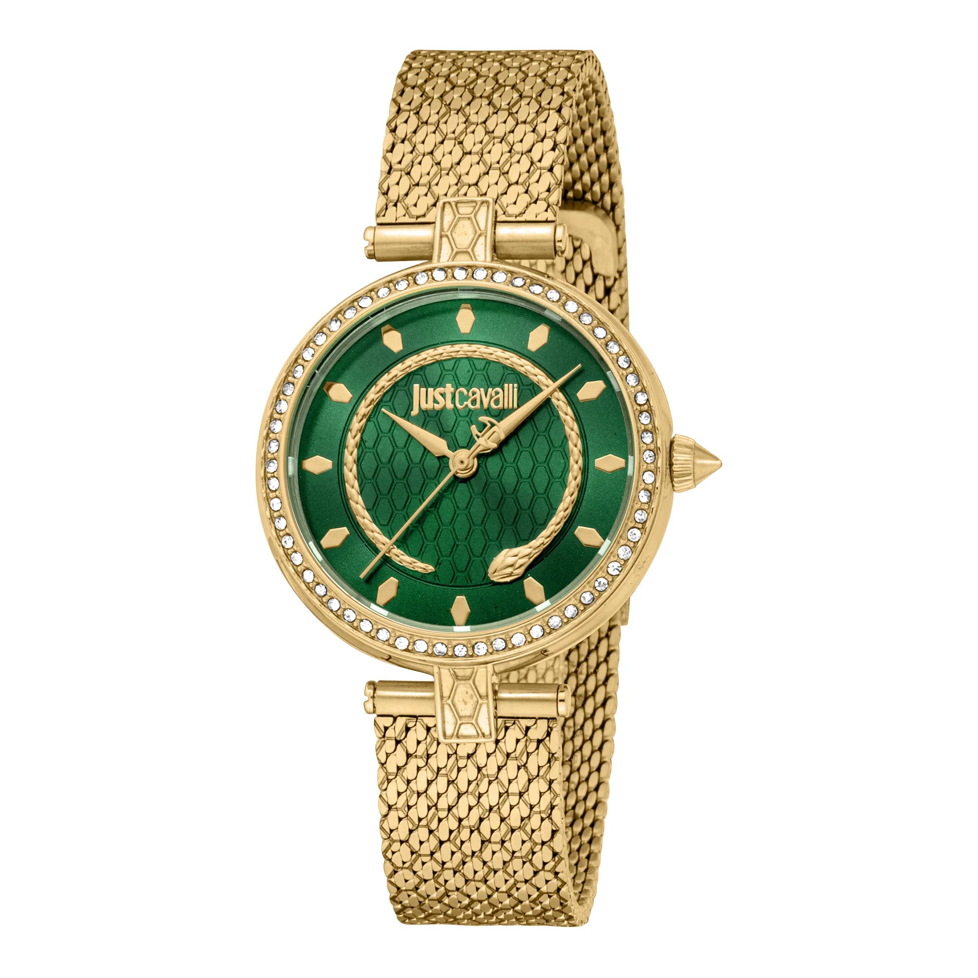 Just Cavalli Just Cavalli Glam Chic Obsessive Snake Gold Green