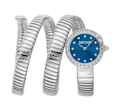 Just Cavalli Signature Snake Encantador Plata Azul