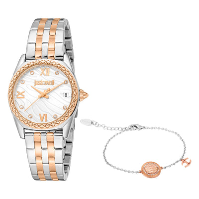 Just Cavalli SET Indomitable Animalier Dos Tonos RG Plata