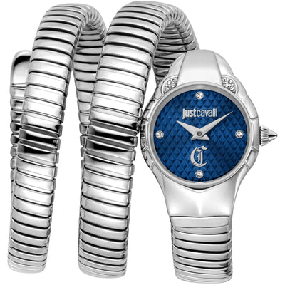 Just Cavalli Signature Snake Amanta Plata Azul