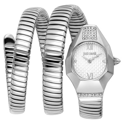 Just Cavalli Signature Snake Lunara Plata