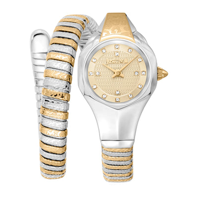 Just Cavalli Signature Snake Amalfi Dos Tonos YG Champagne