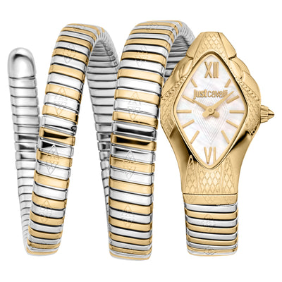 Just Cavalli Signature Snake Cristallo Dos Tonos YG Plata MOP