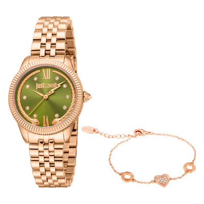 Just Cavalli SET Lovestruck San Valentín Rosa Dorado Oliva