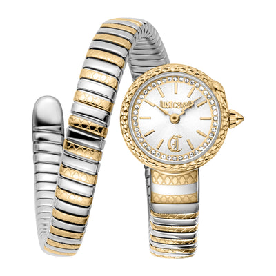 Just Cavalli Signature Snake Sirena Plata Oro Amarillo