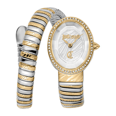 Just Cavalli Signature Snake Velina Plata Oro amarillo