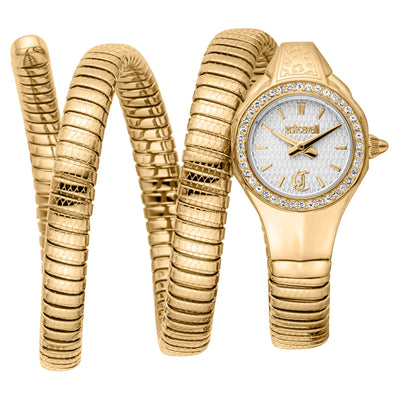 Just Cavalli Signature Snake Vita Amarillo Oro Plata