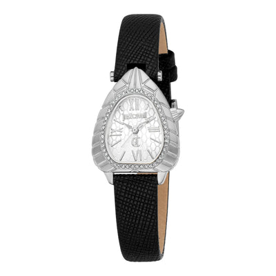 Just Cavalli Animalier Perla Cuero Negro Plata
