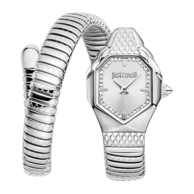 Just Cavalli Signature Snake Aria Plata