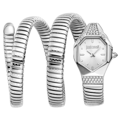 Just Cavalli Signature Snake Ámbar Plata