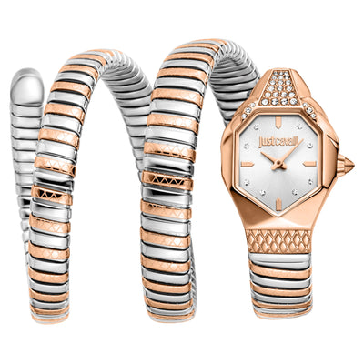 Just Cavalli Signature Snake Ambra Dos Tonos RG Plata
