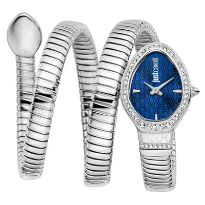 Just Cavalli Signature Snake Carezza Plata Noche azul