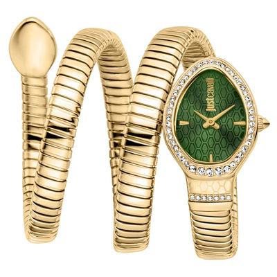 Just Cavalli Signature Snake Carezza Amarillo Oro Verde