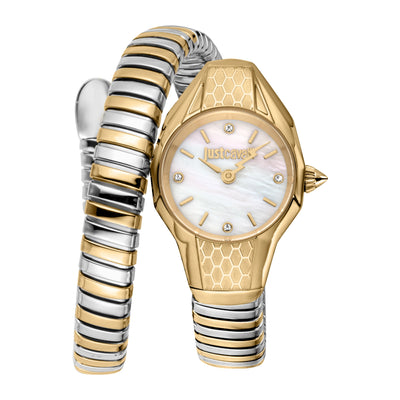 Just Cavalli Signature Snake Vivace Plata Oro Amarillo Blanco antiguo