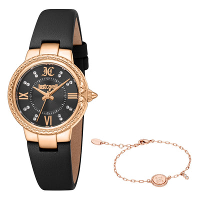 Just Cavalli SET Primavera Snake Leather Negro