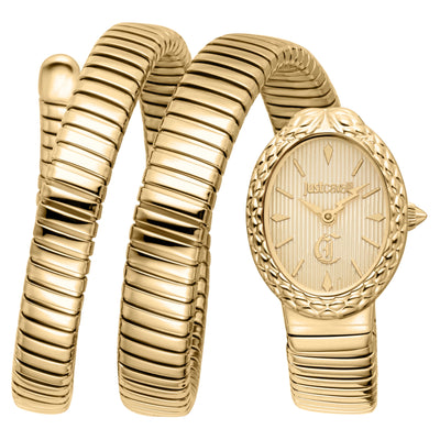 Just Cavalli Signature Snake Sognia Oro Amarillo Champán